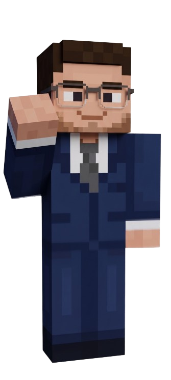 Boneco do Minecraft Acenando